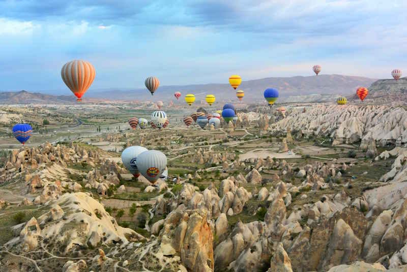 Balloons over Cappadocia — flights governed by the weather rules on this page